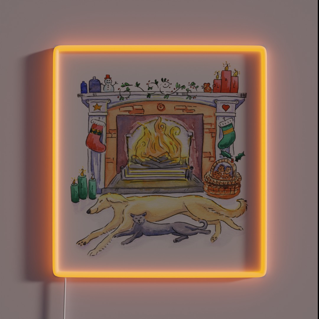 Yule Logs RGB Neon Sign Yule Logs RGB Neon Sign