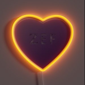 Zef Candy Heart Lilac RGB Neon Sign