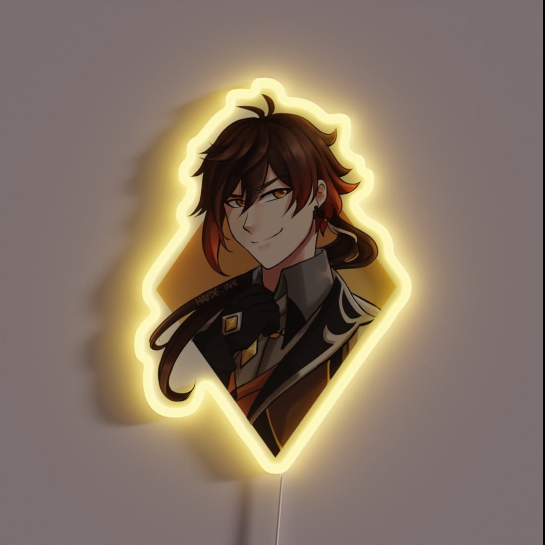 Zhongli Badge RGB Neon Sign Zhongli Badge RGB Neon Sign