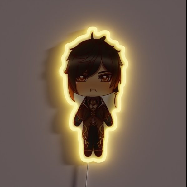 Zhongli Chibi RGB Neon Sign
