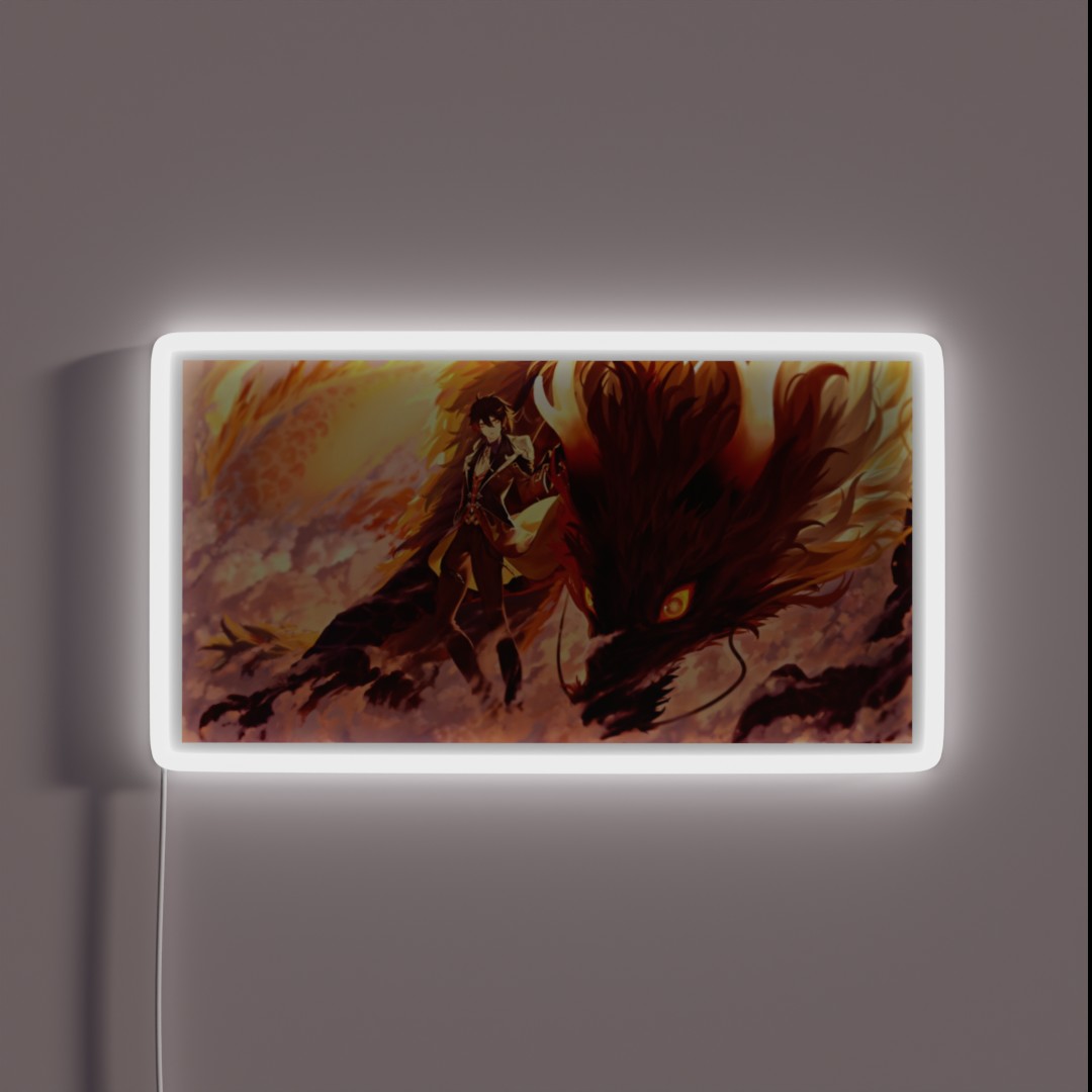 Zhongli Dragon Genshin Impact RGB Neon Sign Zhongli Dragon Genshin Impact RGB Neon Sign