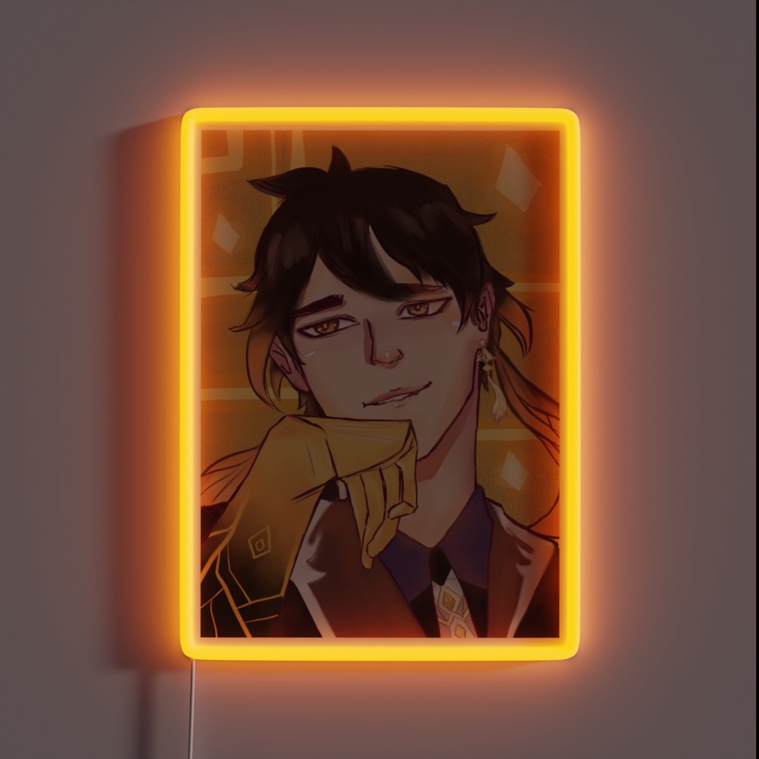 Zhongli Genshin Impact RGB Neon Sign Zhongli Genshin Impact RGB Neon Sign