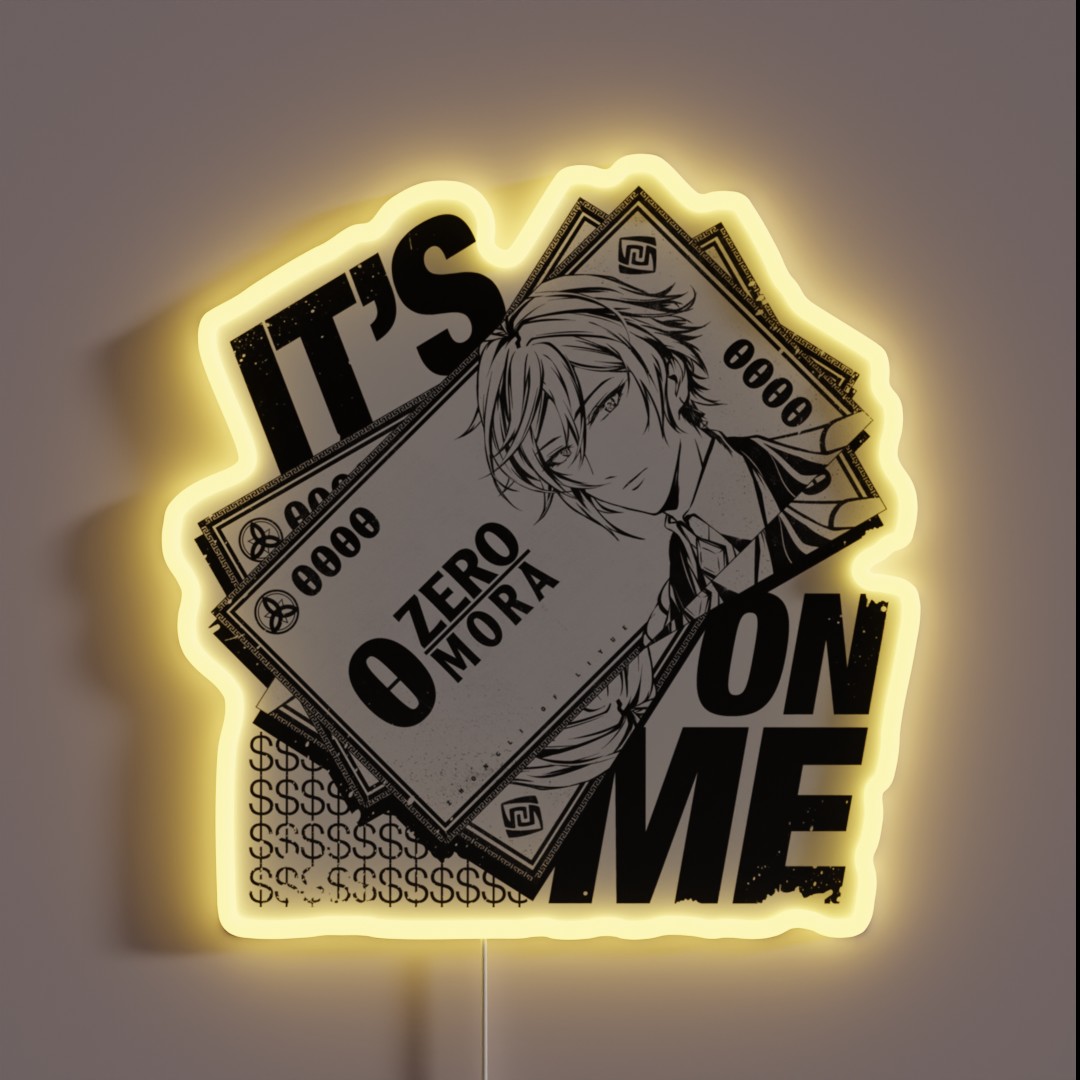 Zhongli It S On Me RGB Neon Sign Zhongli It S On Me RGB Neon Sign