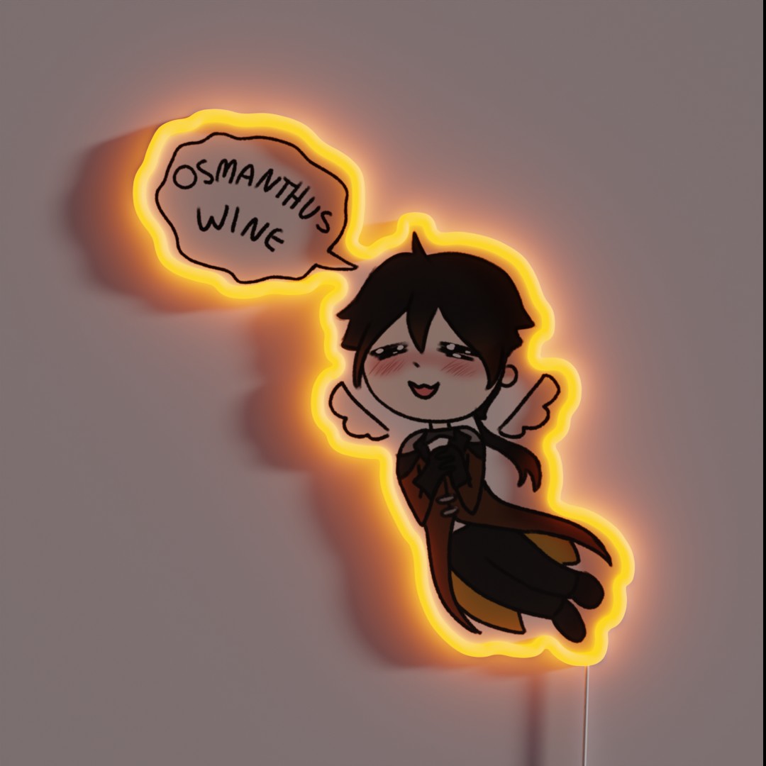 Zhongli Loves Osmanthus Wine RGB Neon Sign Zhongli Loves Osmanthus Wine RGB Neon Sign