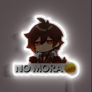 Zhongli NO MORA Genshin Impact RGB Neon Sign