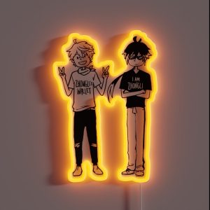 Zhongli S Wallet Lineart RGB Neon Sign
