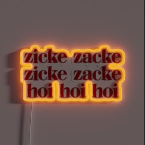 Zicke Zacke Hoi Hoi Hoi Oktoberfest RGB Neon Sign