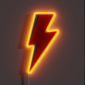 Ziggy Stardust David Bowie Lightning Bolt RGB Neon Sign