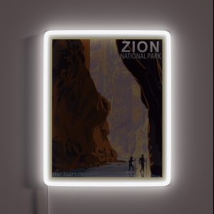 Zion National Park The Narrows RGB Neon Sign