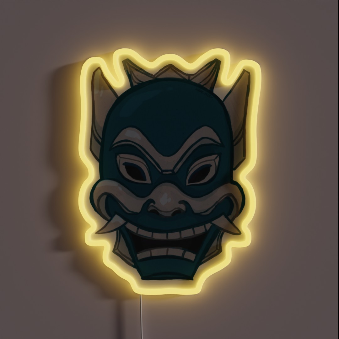 Zuko Blue Spirit Mask ATLA RGB Neon Sign Zuko Blue Spirit Mask ATLA RGB Neon Sign