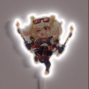 ZZZ Cute Chibi Burnice White RGB Neon Sign